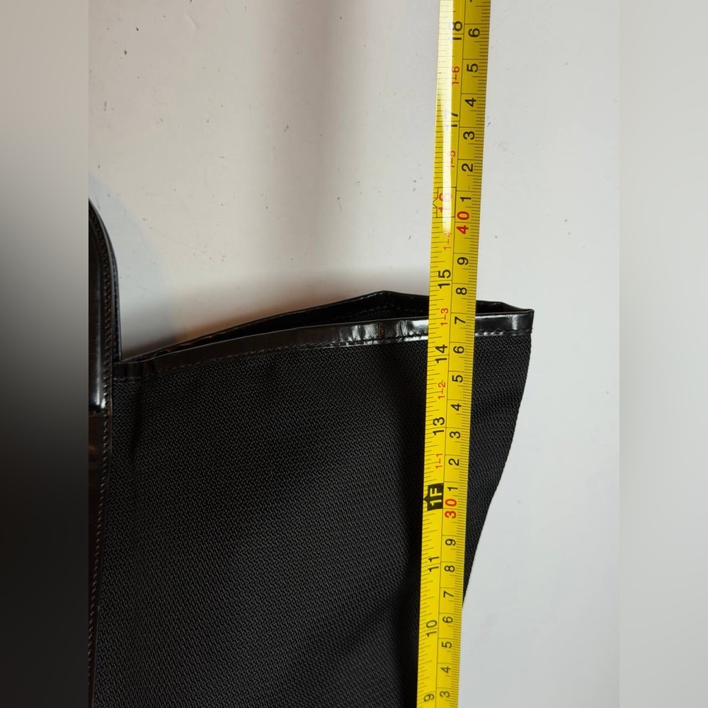 Salvatore Ferragamo Gancini Hand Bag in Black Nylon with Black Leather Trim - Picture 3 of 10